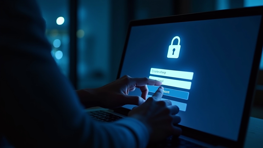 Tela de login com cadeado e ambiente de cassino escuro ao fundo