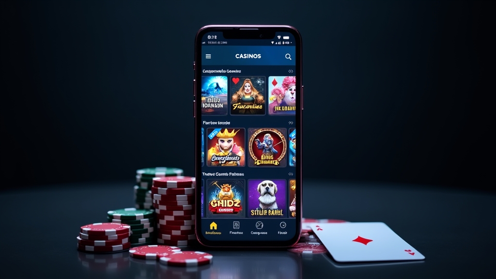 Interface do app com jogos, favoritos e menus de apostas